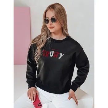 Dámská mikina Dámská oversize mikina s výšivkou SOFTRUS černá