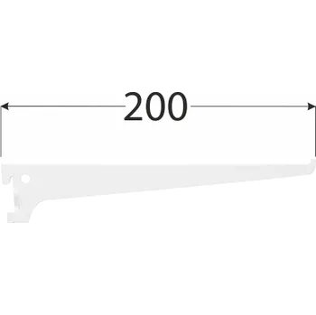 Držák na polici WSS 200b systémová konzola jednoduchá 200 mm bílá