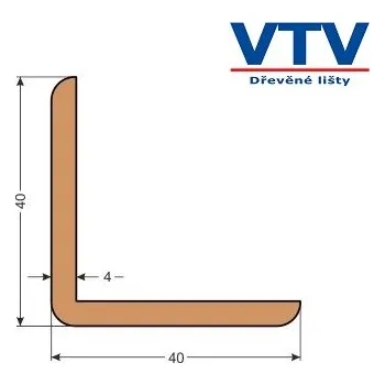 Stavební profil Lišta dřevěná L 4040 2,5m c.2