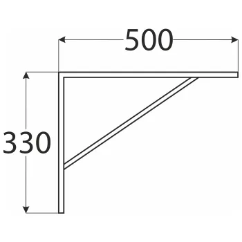 Držák na polici WSWP 500 konzole zpevněná 330x500 bílá