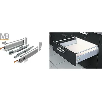 Nábytkové kování Modern box B 160/350Bmm + reling střední šedý