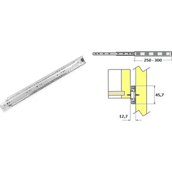 Nábytkové kování Plnovysuv 400mm kul. bez tlum
