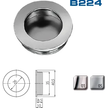 Nábytkové kování Uch. UZ-00B224-01 chrom