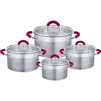 Hrnec Haus Roland Sada nerezového nádobí, 8dílná, vínové úchyty Haus Roland
