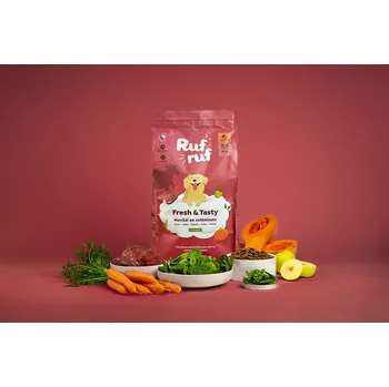 Krmivo pro psa Rufruf Hovězí se zeleninou a probiotiky Vzorek (100g)