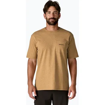 Pánské tričko Pánské tričko Patagonia Boardshort Logo Pocket Responsibili talon gold