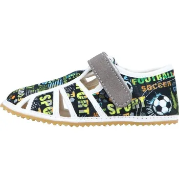 Dámská zdravotní obuv Jonap Barefoot bačkůrky HOME NEW POLOOTEVŘENÉ - černý fotbal Velikost EU: 26, vnitřní délka: 171, vnitřní šířka: 71