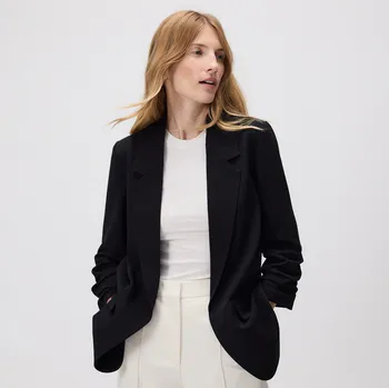 Dámské sako Reserved - Blejzr s nabíranými rukávy - černý - 850GA-99X - 850GA-99X-XXL