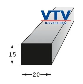 Stavební profil Lišta dřevěná H 2015 2m