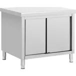 Nerezová kuchyňská skříň s pracovní deskou - 100 x 80 cm - 500 kg - Royal Catering RCAT-100/80