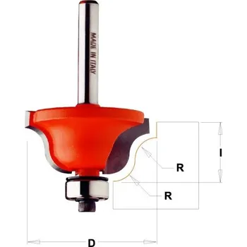 Příslušenství k frézce C94027011 C940 Profilová fréza s ložiskem - R4 D28,7x11,5 S=8 HW
