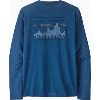 Pánské tričko Pánské tričko Longsleeve Patagonia Cap Cool Daily Graphic Shirt '73 skyline / clement blue x-dye