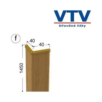 Podlahová lišta Lišta dřevěná rohová 4040 folie Olše 145cm