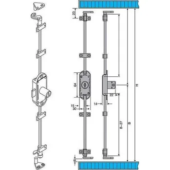 Zamek trojces ni IP T 30 AVES 368