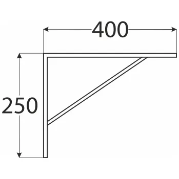 Držák na polici WSWP 400 konzole zpevněná 250x400 bílá