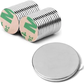 Dekorativní magnet Magnet super silný, samolepící 12x12x1 mm (disk) - 1ks
