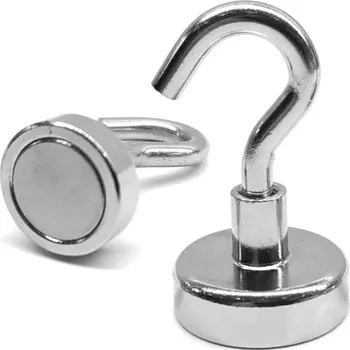 Zvedací magnet Magnetický hák super silný, stříbrný 20x20x36 mm - 1ks