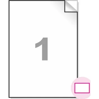 Samolepící etiketa Samolepící etikety, A4, 100ks, (210x297mm), 1ks/A4 - hranaté