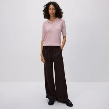 Dámské kalhoty Reserved - Kalhoty ze strukturované látky - tmavě hnědá - 491GG-89X - 491GG-89X-XXL