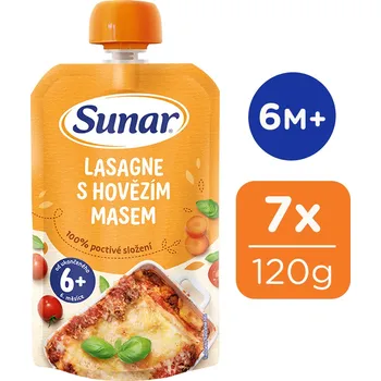 Sunar - Lasagne s hovězím masem (7 x 120 g)