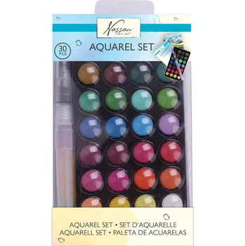 Umělecký štětec Grafix Akvarelový set 28 ks + štětec, blok