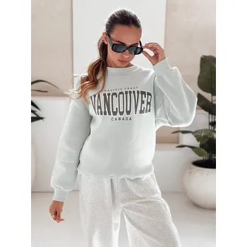 Dámská mikina Dámská oversize mikina VANCOUVER BY1226 Barva: Světle zelená, Velikost: S