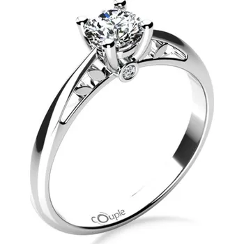 Prsten Couple, Zásnubní prsten Jodie, bílé zlato s laboratorními diamanty, vel. 54, prům. 17.2 mm, 585-68-1-4023.1B00.0.54.LEVS.000