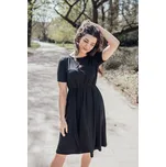 Bambusové šaty Madison s kr. rukávem černé Velikost: XL