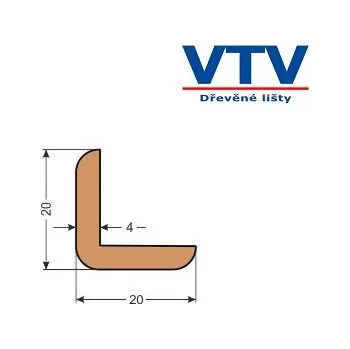 Stavební profil Lišta dřevěná L 2020 2,5m c.13
