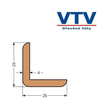 Stavební profil Lišta dřevěná L 2525 2m c.8