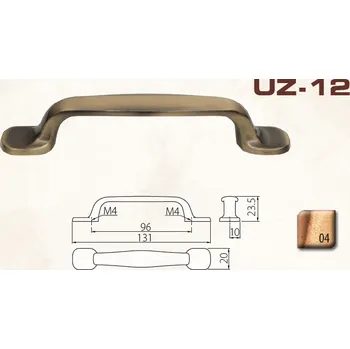 Nábytkové kování Uch. UZ-12-096-04 starobronz