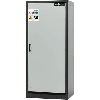 Protipožární skříň na nebezpečné látky asecos Basis-Line typ 30-94R, antracit-šedá, 4 ks vany