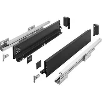 Úložný box Zásuvkový Box Slim A2 84/550mm nízký Černá 550A2