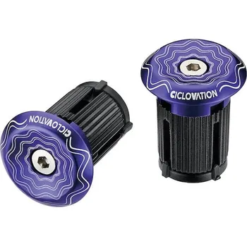 Řídítka CICLOVATION zátky do řidítek Lock-In Vortex Power Wave fialová