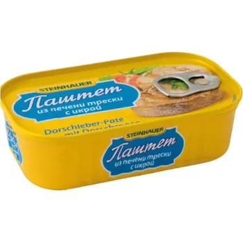 konzervovaná ryba Tresčí játra s kaviárem 125g Steinhauer