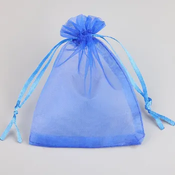 Dárková taška Dárkové pytlíčky z organzy - 15 x 20 cm 25 ks Barva: 17 tmavě modrá