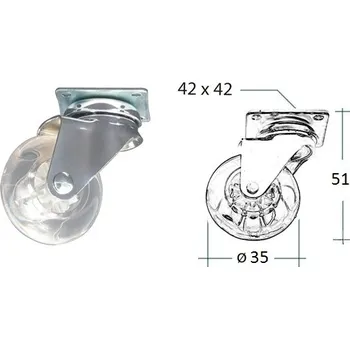 Kolečko Kolečko zatez. transp. pr.35mm 25kg