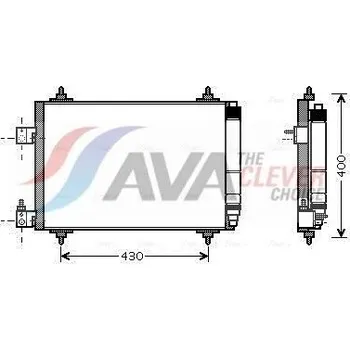 Výparník klimatizace Kondenzátor, klimatizace AVA PEA5286D