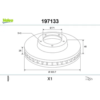 Brzdový kotouč Brzdový kotouč VALEO 197133