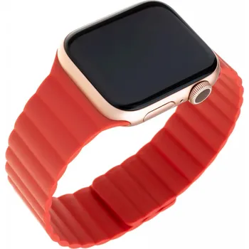 Řemínek na hodinky Silikonový řemínek FIXED Magnetic Strap s magnetickým zapínáním pro Apple Watch 38/40/41mm, červený