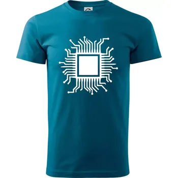 Pánské tričko Procesor - Klasické pánské triko vyšší gramáže - S ( Petrolejová )
