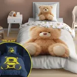 DETEXPOL Povlečení Medvídek svítící Bavlna, 140/200, 70/80 cm