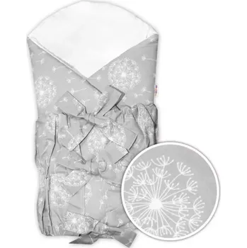 Zavinovačka Baby Nellys Klasická retro šněrovací zavinovačka Pampelišky Šedá