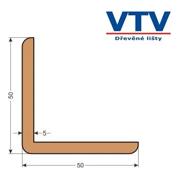 Stavební profil Lišta dřevěná L 5050 2,5m c.5