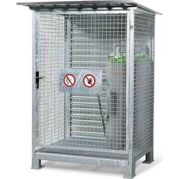 Skladový kontejner Sklad na plynové láhve typ GS 155, s podlahou, pro až 24 lahví à 50 l