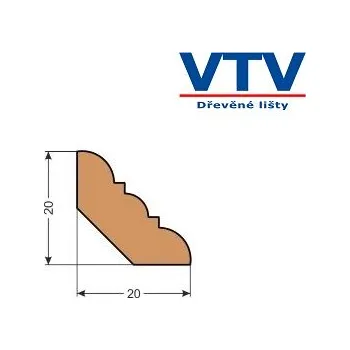 Stavební profil Lišta dřevěná RVO 2020 2m c.31