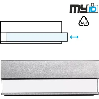Jmenovka na stůl Jmenovka 70x25(12) na šířku, se špendlíkem, ALU - 1ks
