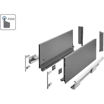 Úložný box Zásuvkový Box Slim P2O D 500D 199/500mm extra vysoký Antracit
