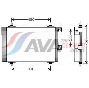 Výparník klimatizace Kondenzátor, klimatizace AVA CNA5241D