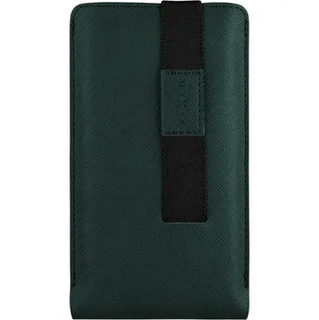Pouzdro na mobilní telefon Univerzální pouzdro FIXED Lucca se zavíracím popruhem pro telefony do 6,6", tmavě zelené